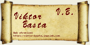 Viktor Basta vizit kartica